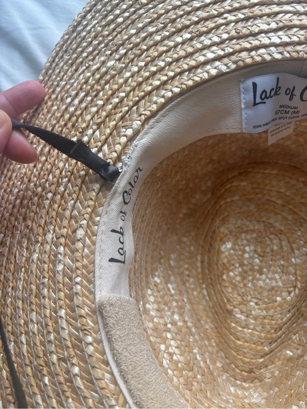 Lack Of Color Boater Regular Brim Natural Wheat Straw Hat size M - Picture 12 of 12